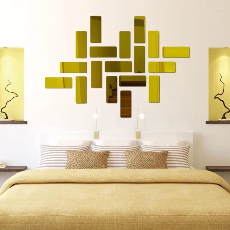 Geometric mirror wall art Stickers
